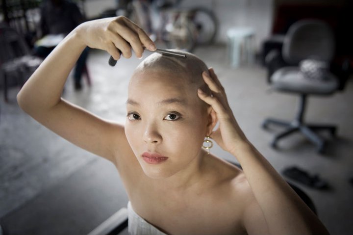 poesy liang malaysian artist malaysia social bald cannes international women day
