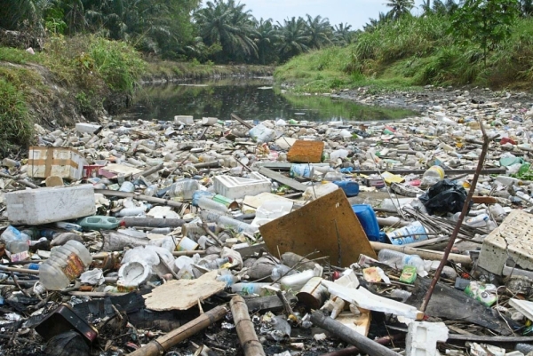 polluted river