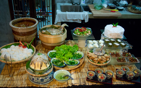 The sumptuous nyonya-style spread at Chyuan's Tiffin Underground Supper Club