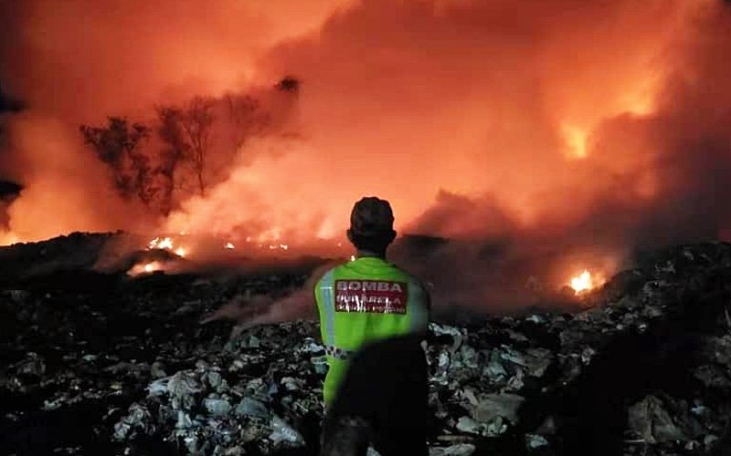 bomba malaysia, semeling landfill, bedong