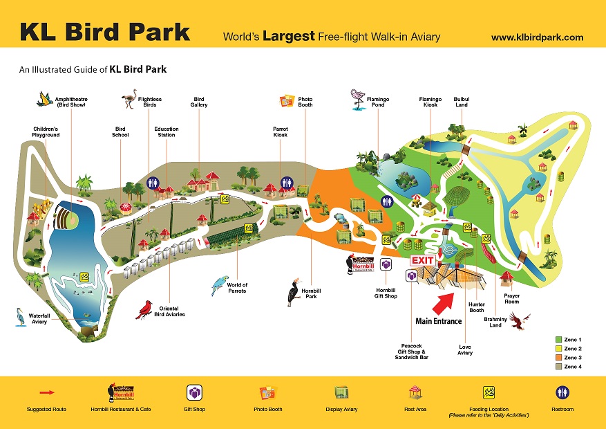 KL Bird Park Map