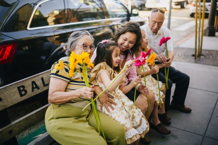 asian family sitting together