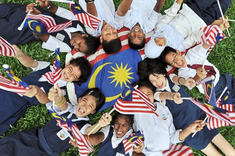 students celebrating Malaysia Day