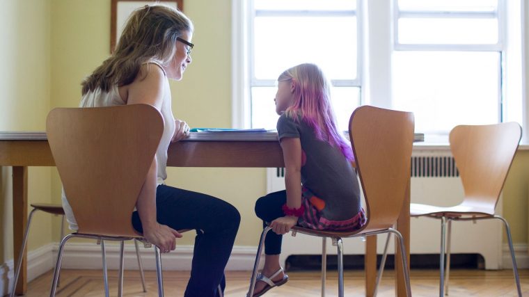 A mum talking to her child about her body changes