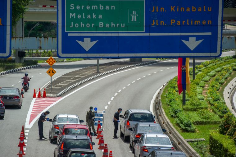highway roadblocks to prevent travel