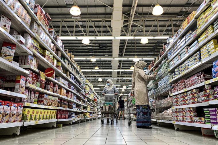 Malaysian supermarket shelves