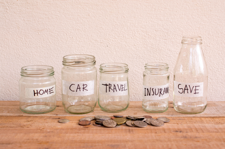 money saving jars