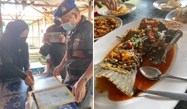 officers investigating the expensive fish