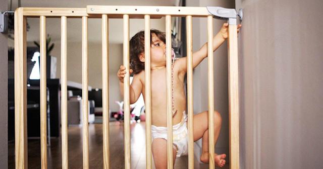 baby behind bars