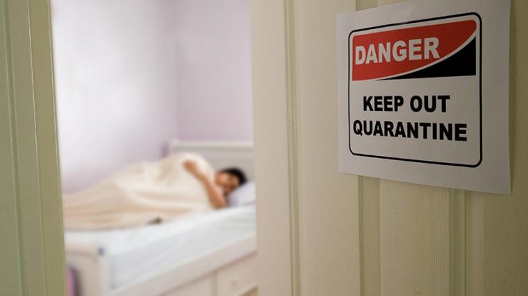 a person in quarantine