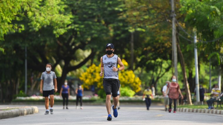 running in masks