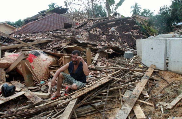 destroyed house