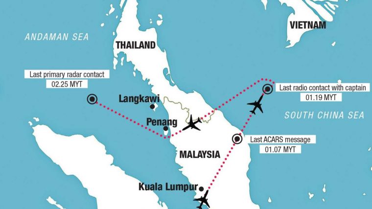 MH370 Flight Path