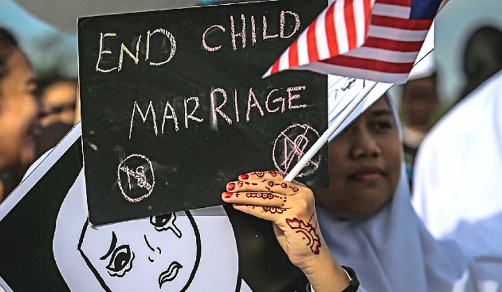 Protest against child marriage