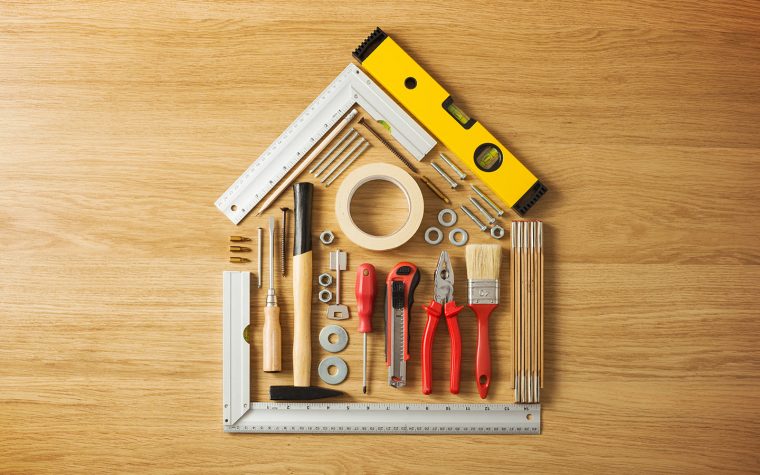 home tools shaped like a house